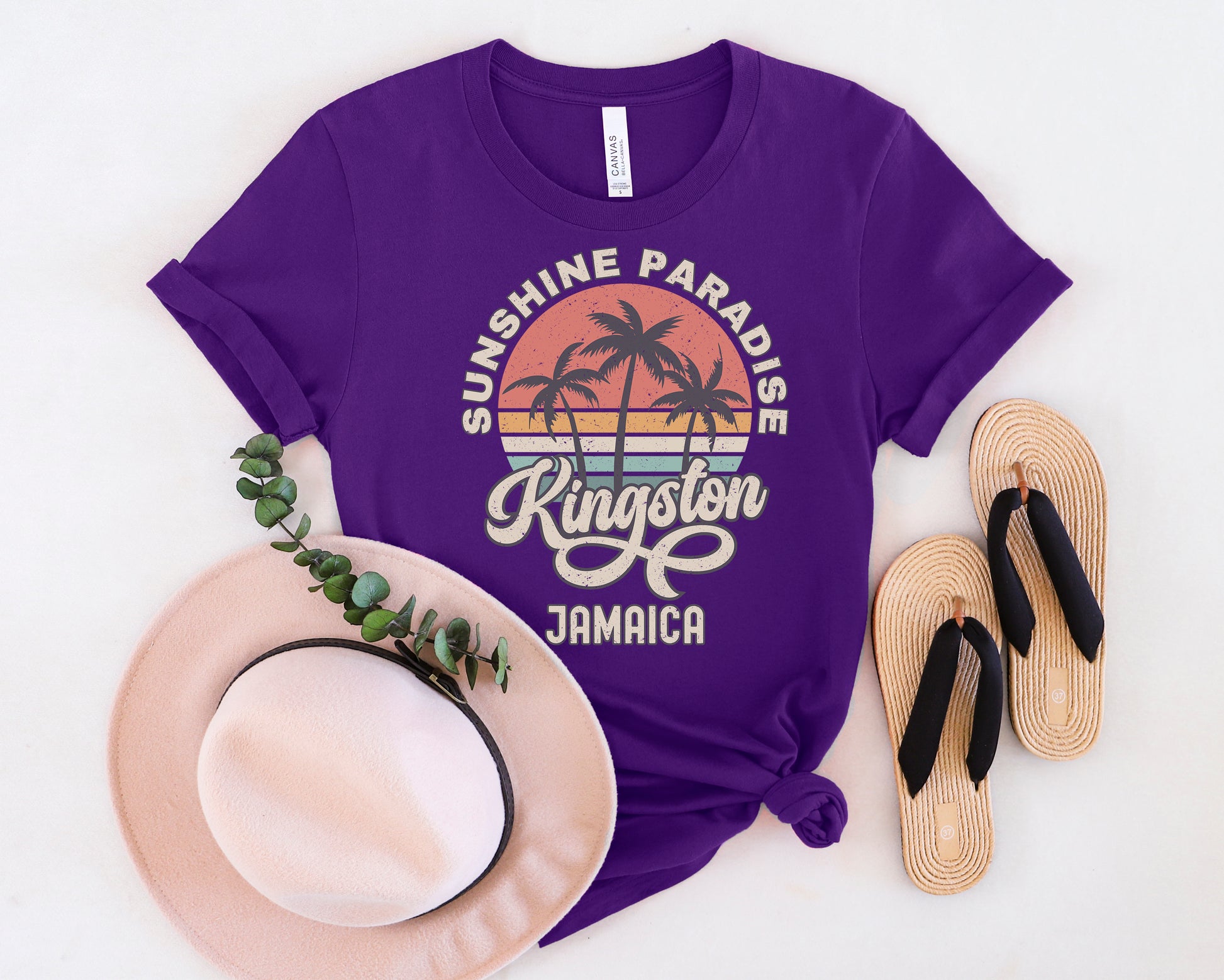 a purple shirt with the words sunshine paradise on it