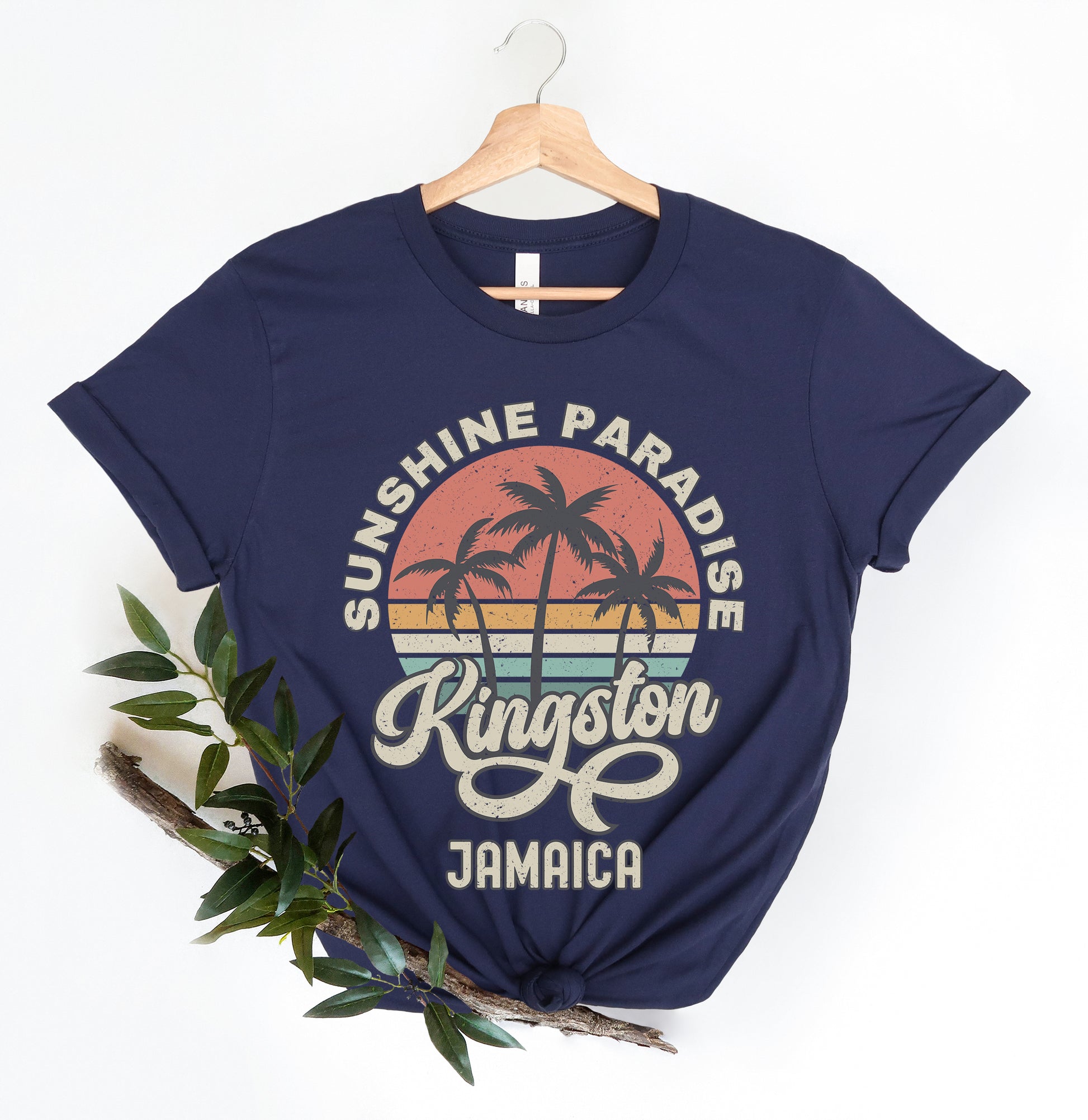 a t - shirt that says sunshine paradise is kingston jamaica