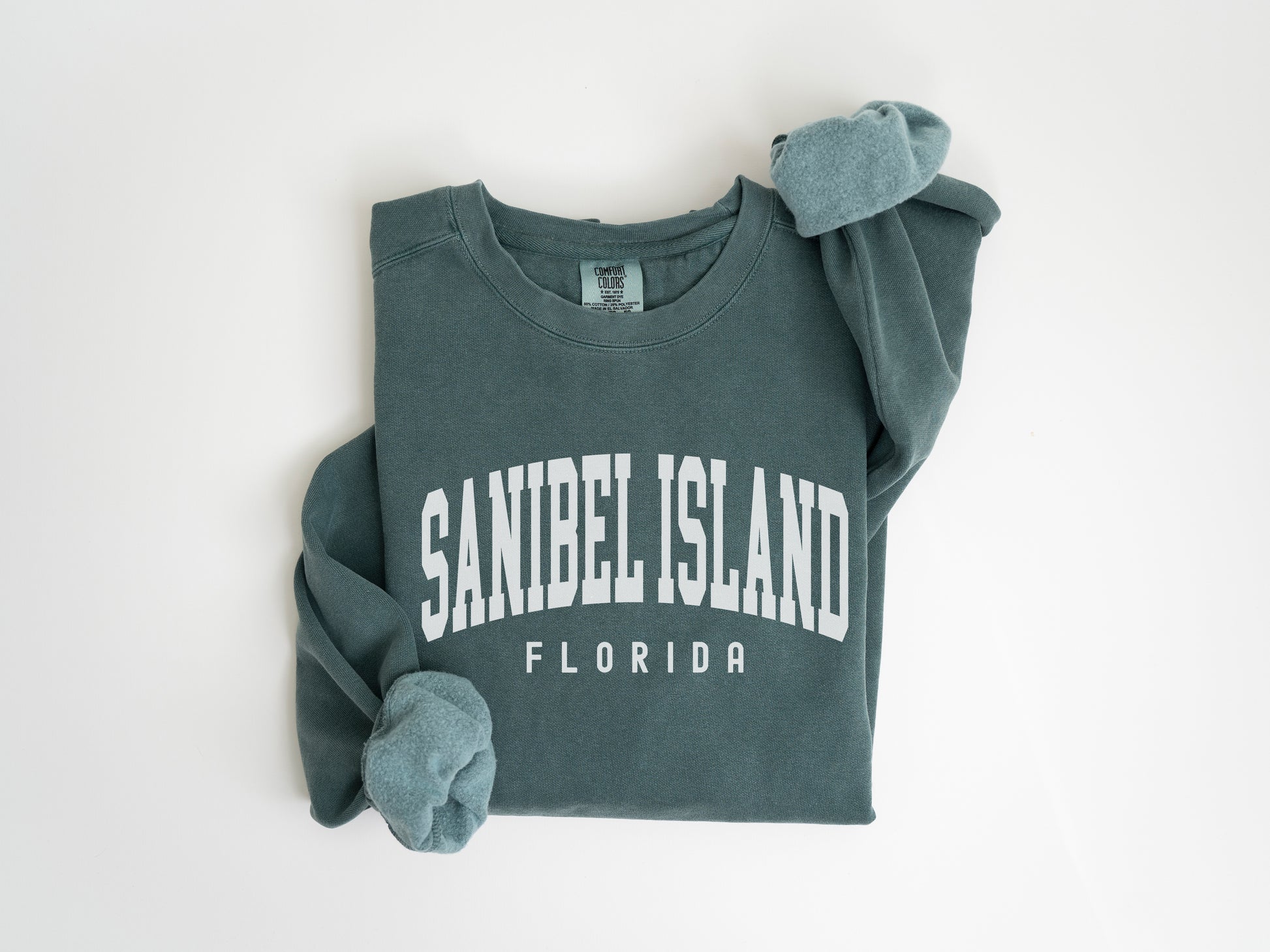 a green sweatshirt with the word san miguel island on it