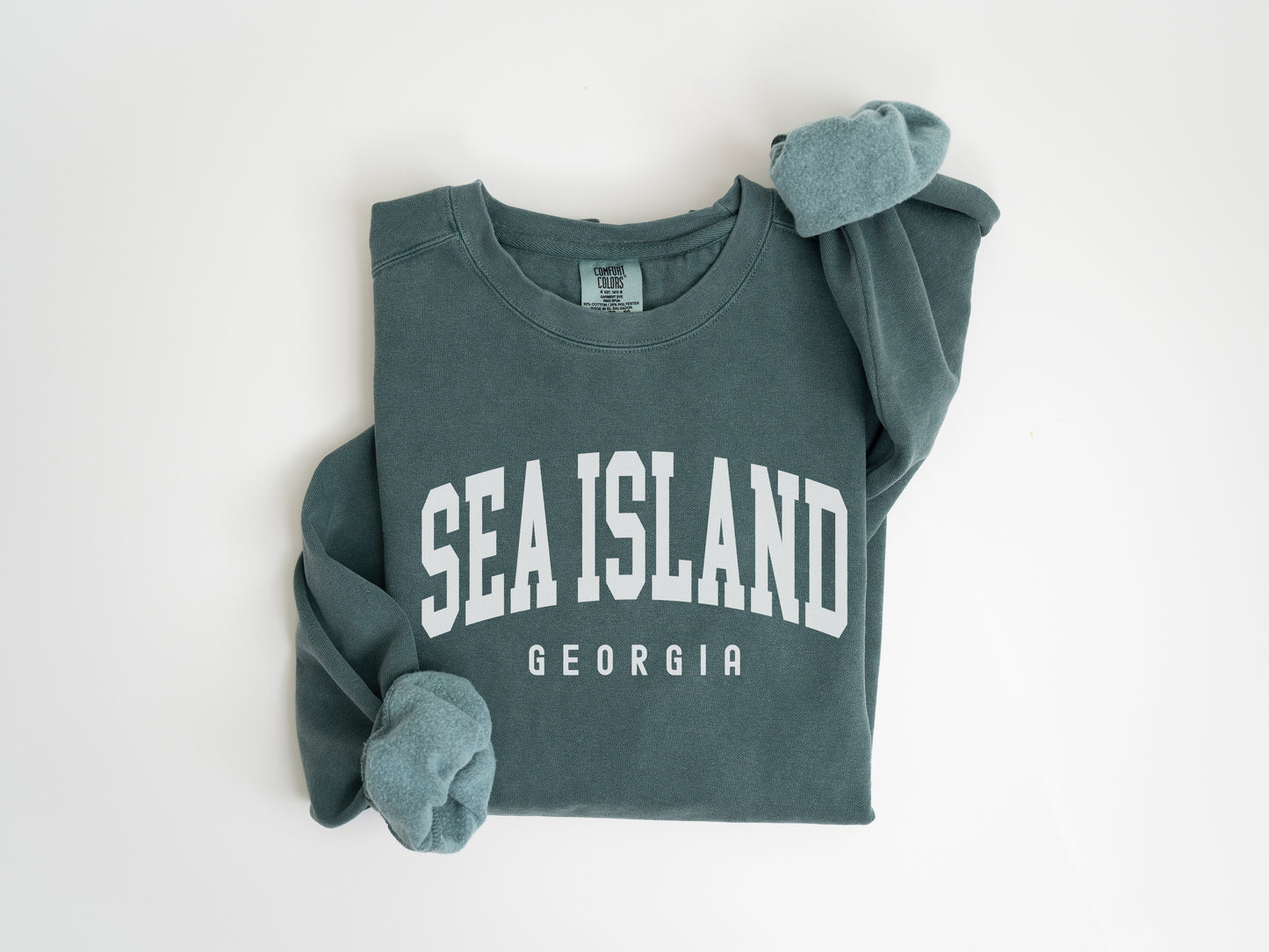 a sweatshirt with sea island written on it