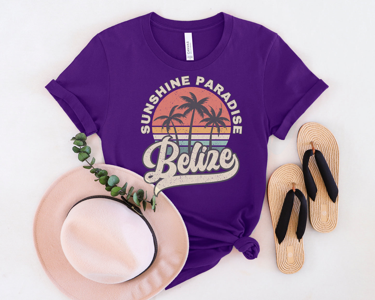 a purple shirt with the words sunshine paradise on it