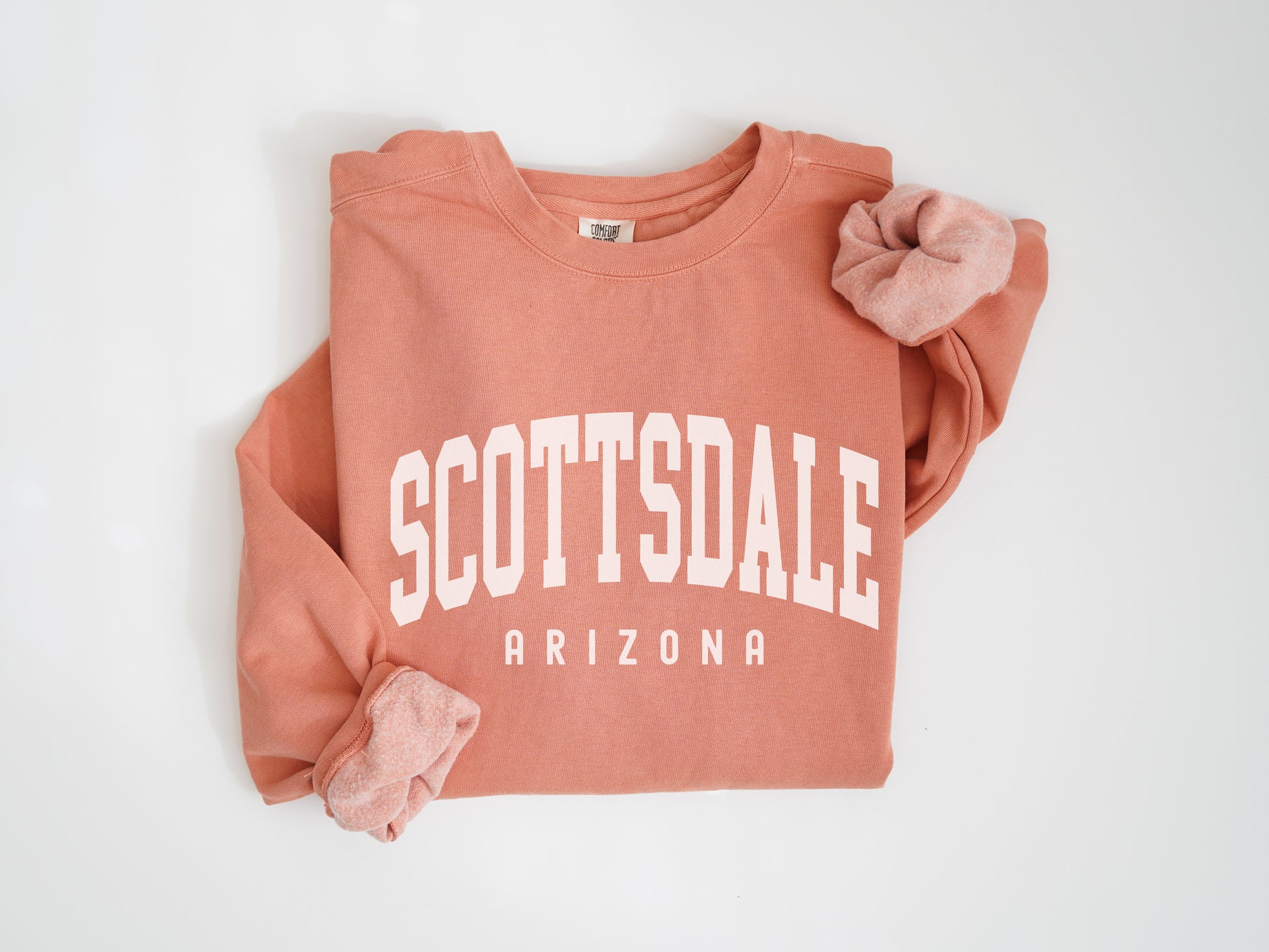 a pink sweatshirt with the words scottsdale arizona on it