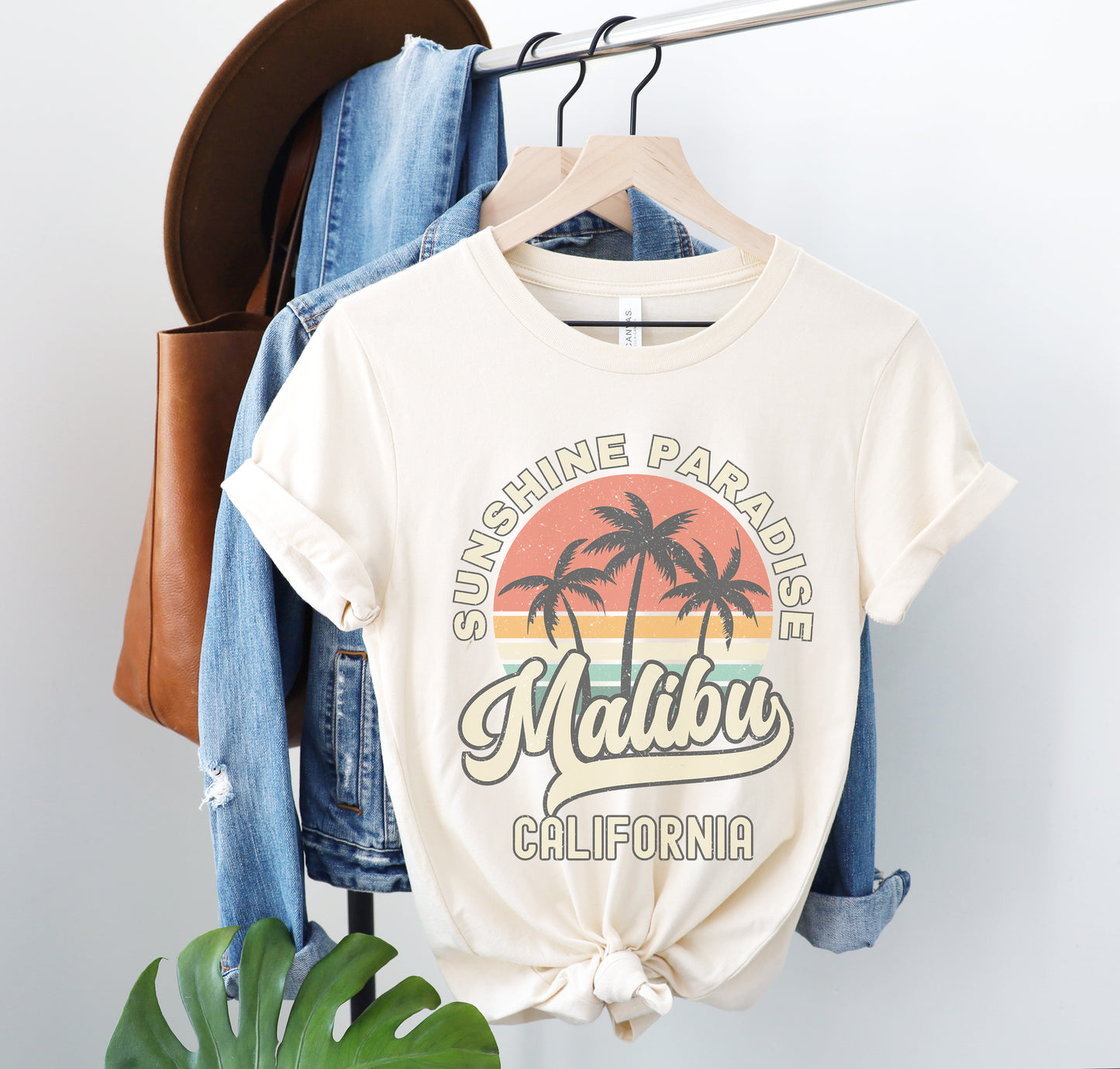 Malibu Shirt California Souvenir Tee, Palm Tree Retro Sunset Shirt, Malibu Gift California Matching Family Group Travel Tee, SoCal Honeymoon