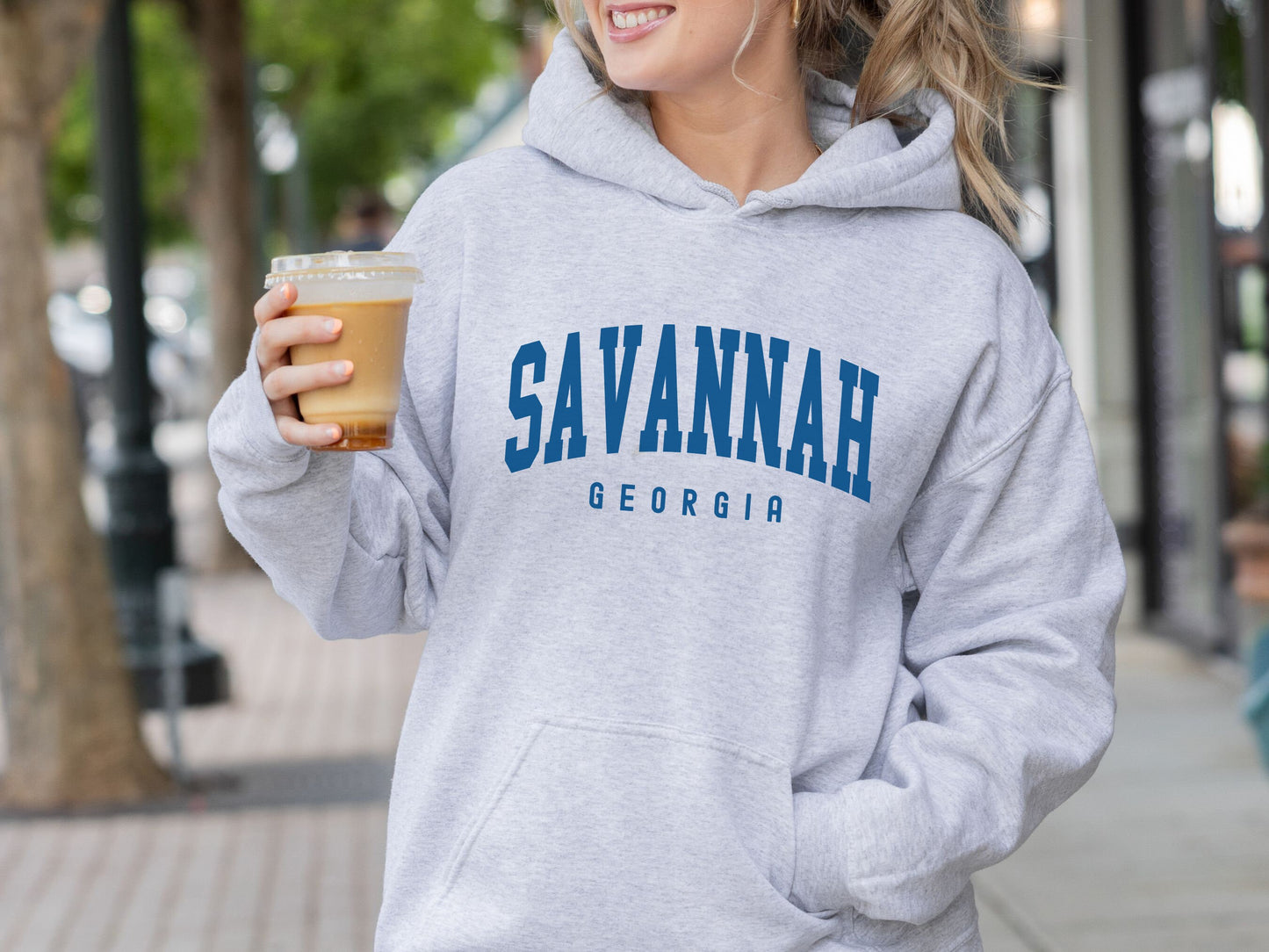 Savannah Sweatshirt, Savannah Hoodie, Savannah Georgia Gift, Hometown Travel Sweatshirt, Honeymoon College Style Hoodie Savannah Souvenir